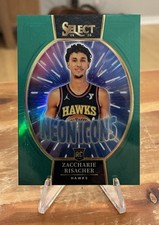 2024-25 Panini Select Zaccharie Risacher RC Neon Icons GREEN PRIZM #25 Hawks