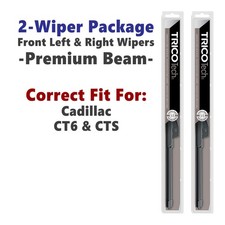 Wipers 2pk Beam Wiper Blades fits 2015+ Cadillac CT6 & CTS- 19240/180