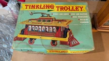 1965 BROADWAY TROLLEY 10430 TIN TOY Trade Mark Modern Toys Japan w/OB working