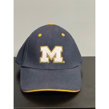 Signatures Michigan Wolverines Hat Navy Blue OSFM Adjustable Baseball Cap NCAA