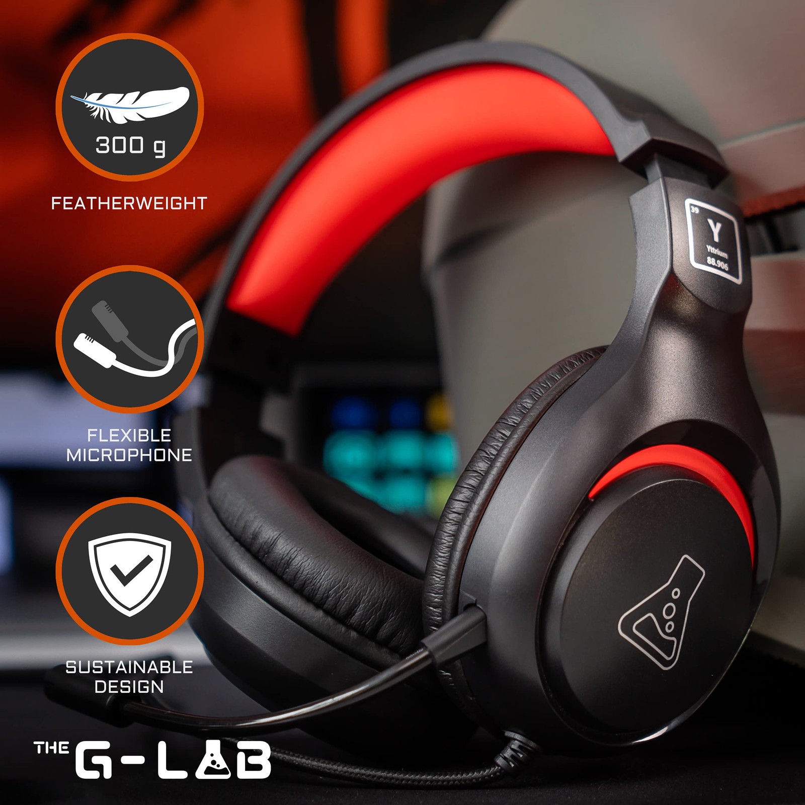 Casque gaming Korp Yttrium avec micro antibruit et basses immersives - 4