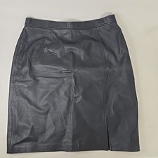 David Benjamin Genuine Leather Skirt Black Size 16