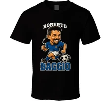 Roberto Baggio Vintage Retro Caricature T Shirt