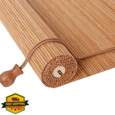HIAPES Bamboo Blinds Custom Size Indoor Window Roller Shades Patio