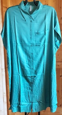 robe chemisier manches courtes celadon blancheporte t 54 neuve - Photo 1/2