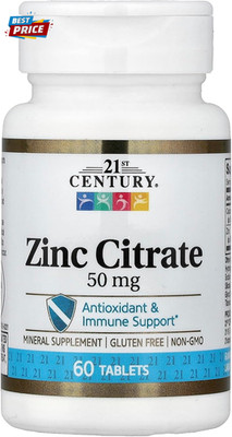 Healthcare Zinc Citrate Tablets 50Mg, 60 Count