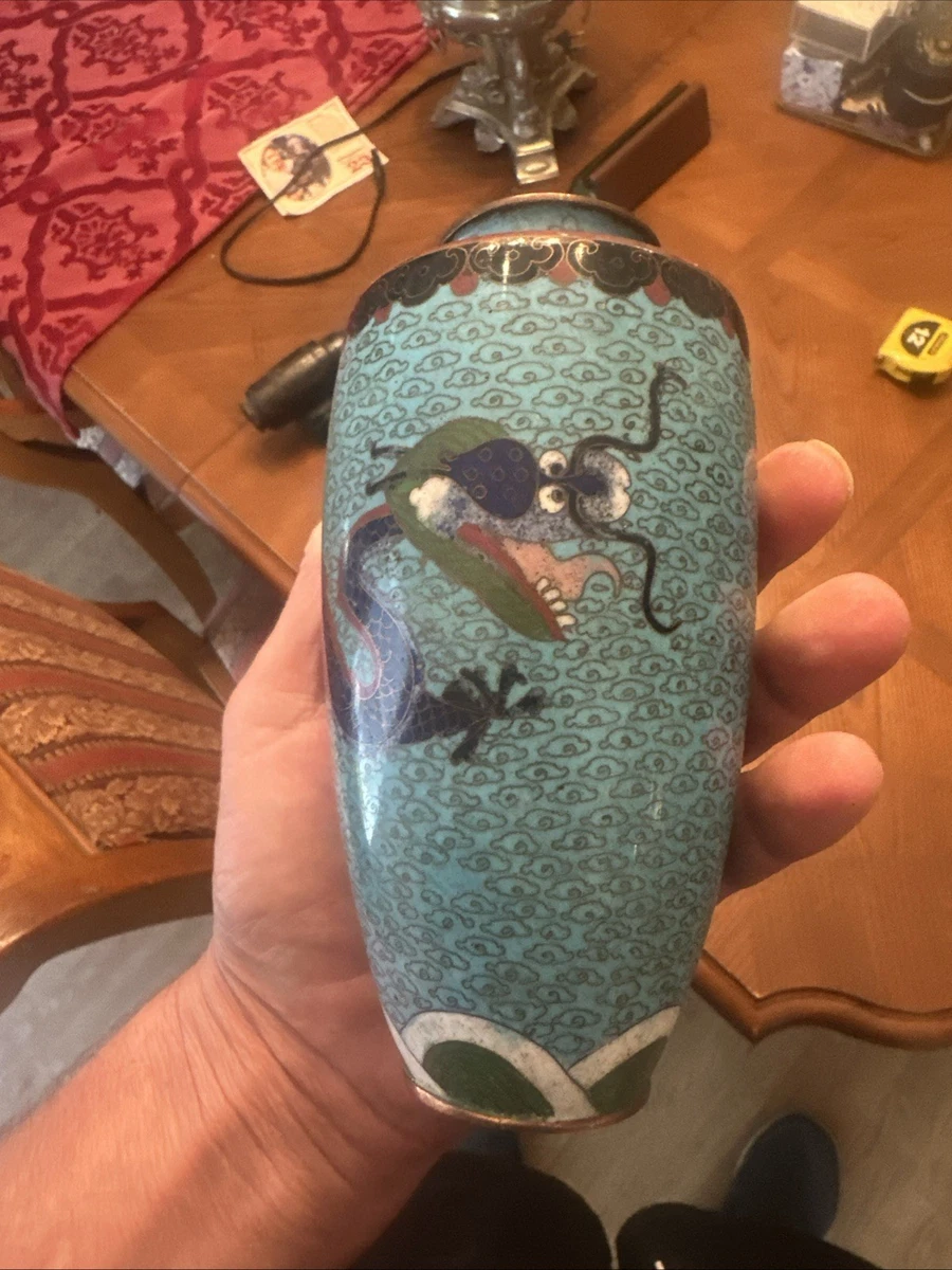 亚洲古董景泰蓝龙在中国古董花瓶| eBay