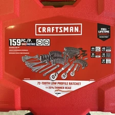 CRAFTSMAN 159 Piece Mechanics Tool Set (CMMT12125) NEW 159 Piece Set