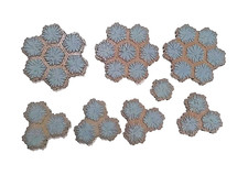 Heroscape Lot of 8 Rock Terrain Tiles 34 hexes total -7-3-1 Hex Lot