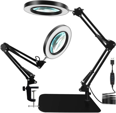Lupenleuchte 8mal 72 LED Arbeitsleuchte Lupenlampe mit Standfuß Tischlampe - Bild 1 von 4