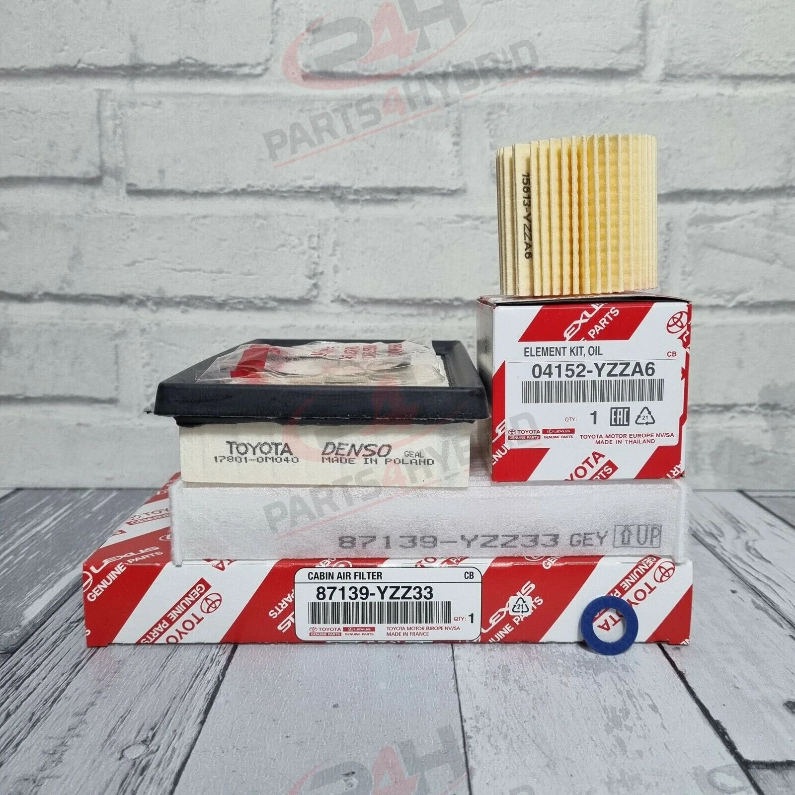TOYOTA PRIUS SERVICE FILTERS 2016 - 2017 HYBRID GENUINE OIL AIR CABIN FILTER