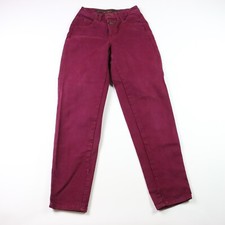 Vintage Marithe Francois Girbaud Women's Jeans Red Maroon Denim 5/6 Tapered Leg