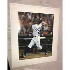 Curtis Granderson - Detroit Tigers - Autographed 16 x 20  photo in white wooden