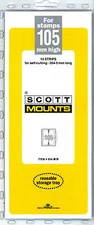 Prinz Scott Stamp Mount 105/265 mm - BLACK - Pack of 10 (105x265 105mm)  STRIP