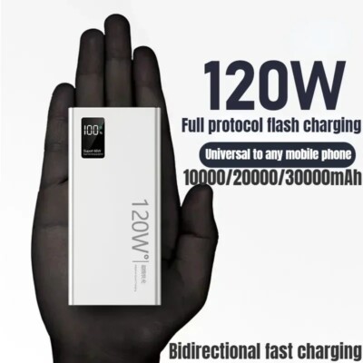 20000 mAh Capacity Power Bank With 120W Super Fast Charging Mobile Phones