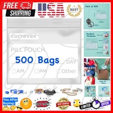 Travel-Ready Pill Bags - 500 BPA-Free Ziplock Pouches for Easy Med Management