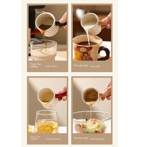 with Handle Small Milk Jar With Scale Coffee Measuring Cup Table Decorative - Picture 10 of 15