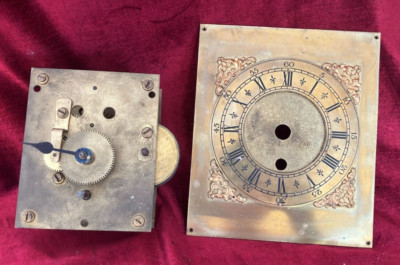 Hochwertiges antikes Fusee Uhrwerk & Messing Zifferblatt