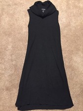 White House Black Market Black Cowl Neck Sleeveless Midi Dress Small