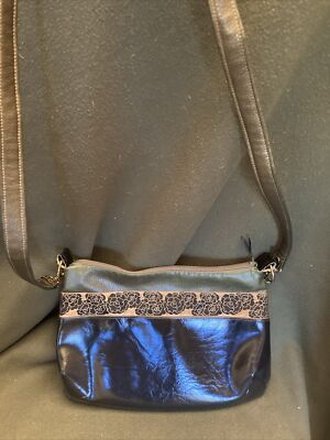 Laura Bee Designs Handmade in Seattle Black & Green Crossbody Purse