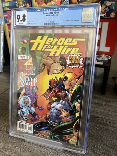 Heros for Hire #11 cgc 9.8 Deadpool and Silver Sable Appreance 