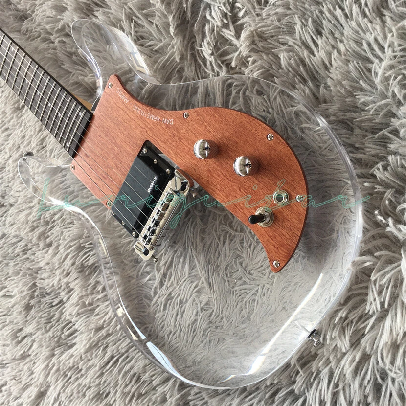 Guitarra Eléctrica Clear ArmStrong Diapasón Palisandro Pastilla H Golpeador Naranja Foto 3 de 4