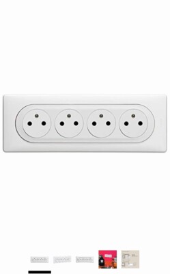 Lot de 5 prises 2 pôles avec terre Legrand Céliane titanium