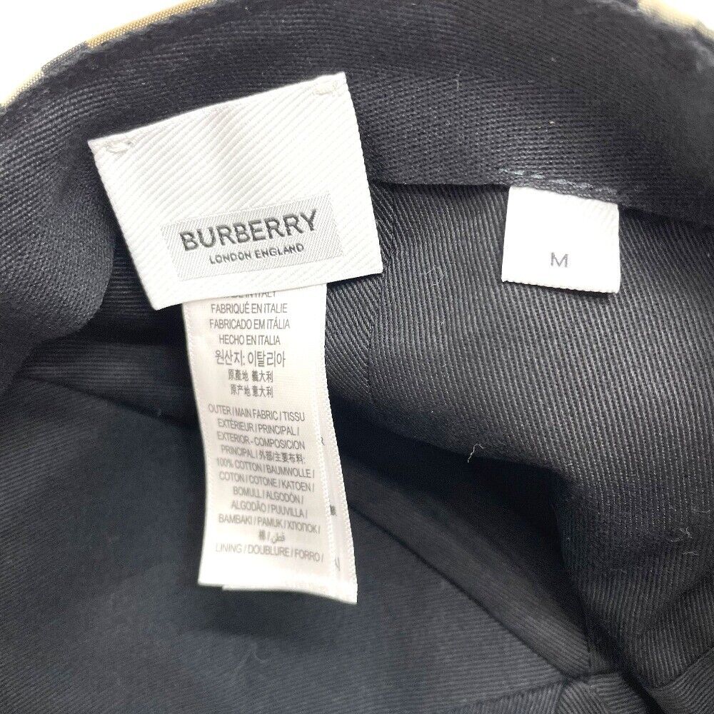 BURBERRY 8017283 Vintage check TB logo hat cap cotton Beige BURBERRY 8017283 Vintage check TB logo hat cap cotton Beige