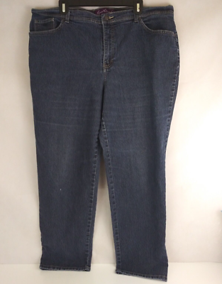 Gloria Vanderbilt Amanda Whiskered Distressed Bootcut Jeans Plus Size 20W |  eBay