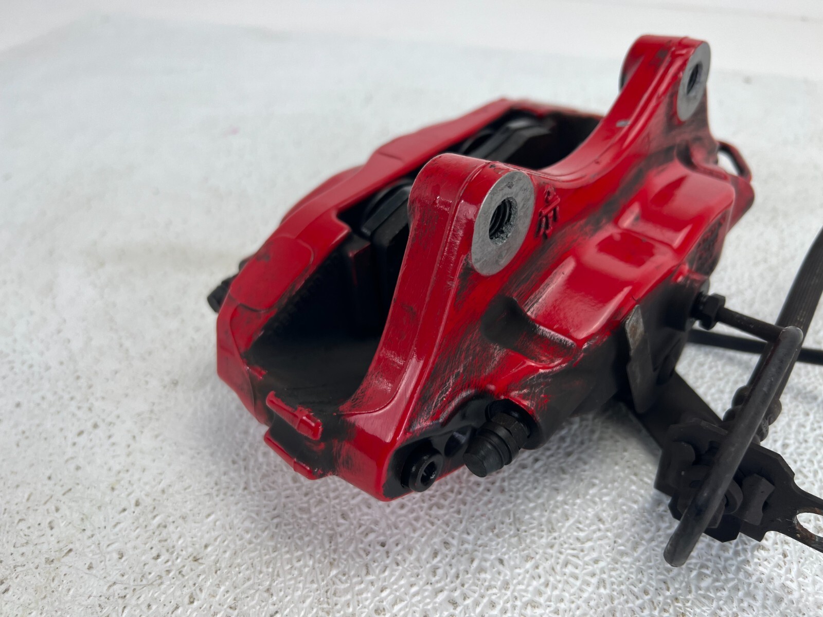 2014-2017 MASERATI GHIBLI DRIVER LEFT REAR CALIPER PARKING BRAKE RED OEM