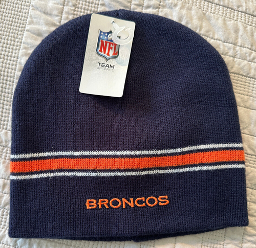 DENVER BRONCOS WINTER BEANIE HAT NFL TEAM APPAREL NEW WITH TAGS NWT - Imagen 1 de 3