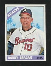 #476 BOBBY BRAGAN, Braves - 1966 Topps: EX-MT, o/c, pack fresh 201745e