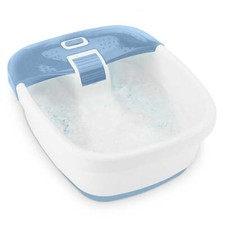 HoMedics 17'' Bubble Bliss Deluxe Heated Foot Spa Bubble Foot Massager, Blue