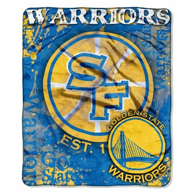 Golden State Warriors Blanket 50x60 Raschel Drop Down Design For Sale Online Ebay