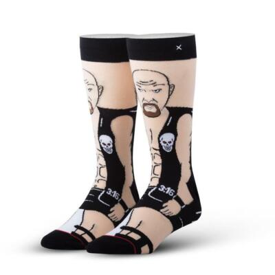 ODD SOX WWE Stone Cold Steve Austin Socks Crew Novelty Socks Size: 6-13