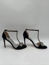 Women  s Badgley Mischka Pascale T-Strap Sandal Black Size 7