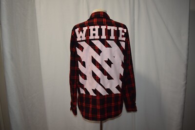 OFF-WHITE 13 RED FLANNEL SHIRT SHIRT-JAC M EUC FIRST SEASON SIZE M