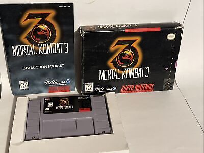 ULTIMATE MORTAL KOMBAT 3 SNES SUPER NINTENDO- CIB COMPLETE W/ BOX & MANUAL