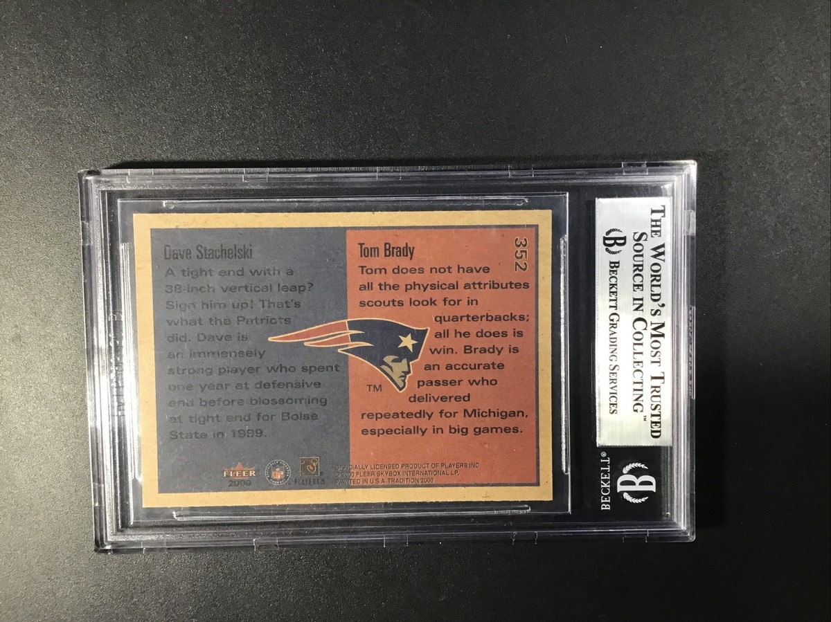 2000 Fleer Tradition Tom Brady Dave Stachelski Rookie RC BGS 9
