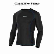 Mens Compression Armour Base Layer Top Long Sleeve Thermal Gym Sports Shirt