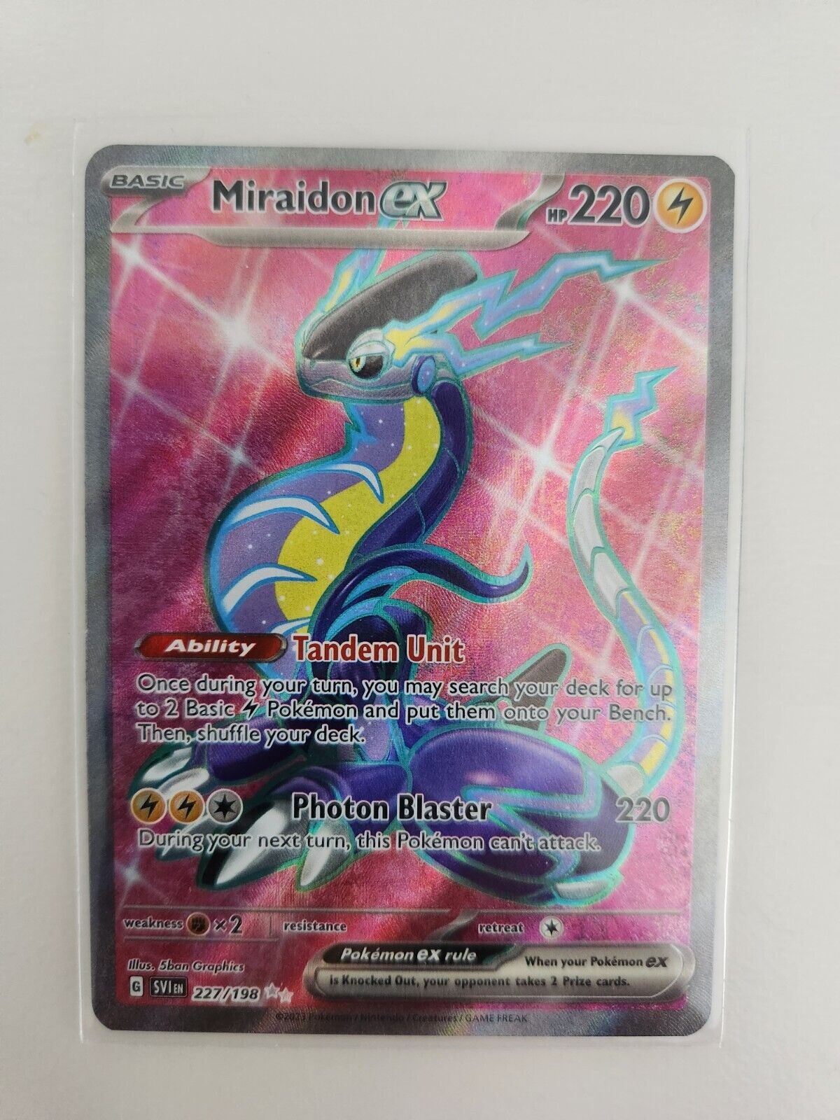 Carta Pokémon Original Miraidon EX 227/198