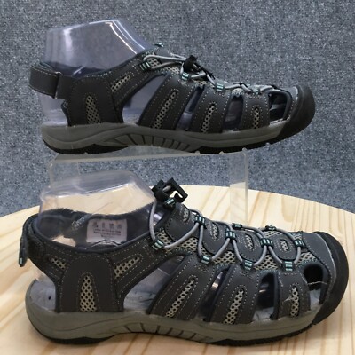 Khombu Sandals Womens M River Fisherman Gray Leather