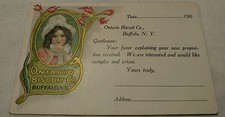 Vintage Advertising Postcard; Ontario Biscuit Co. Buffalo NY