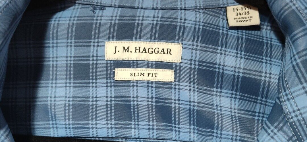 J M Haggard Slim Fit Men's Plaid Multicolor Size 15-15.5 Neck 34/35 Dress Shirt | eBay J M Haggard Slim Fit Men's Plaid Multicolor Size 15-15.5 Neck 34/35 Dress Shirt | eBay