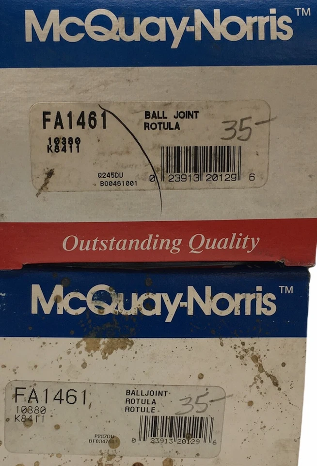 Rótula de suspensión McQuay-Norris [Lote de 2] FA1461 NOS Foto 3 de 3
