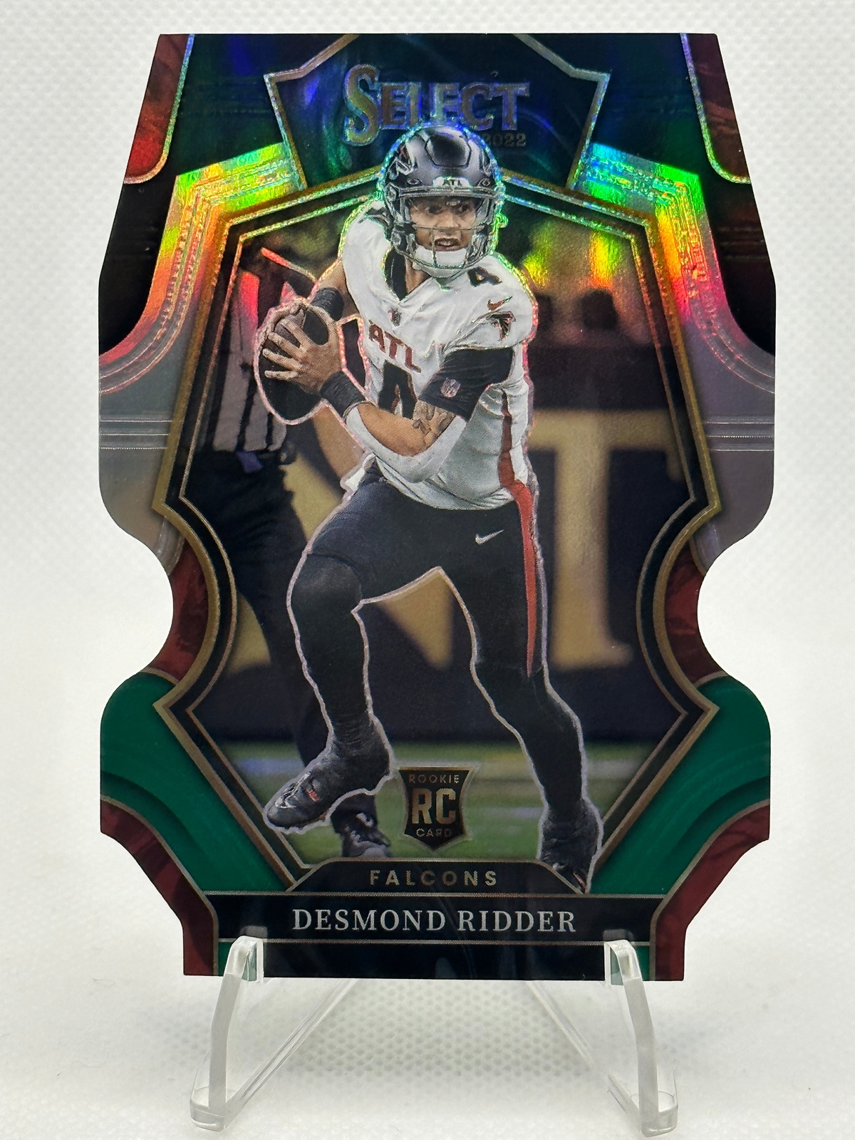 2022 Panini Select #104 Desmond Ridder (RC) (Black & Green Die Cut)