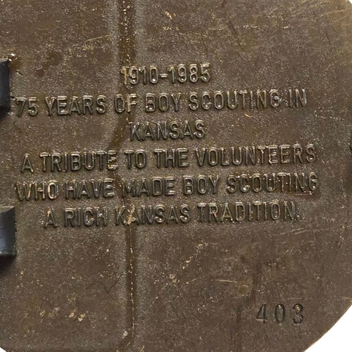 Kansas Boy Scouts Bet Buckle Sunflower Diamond Jubilee 75 Years BSA 1985 - Picture 5 of 11