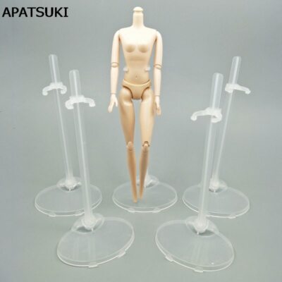 5pcs/lot Transparent Clear Color Dolls Toy Stand Support Holder For 1/6 Dolls
