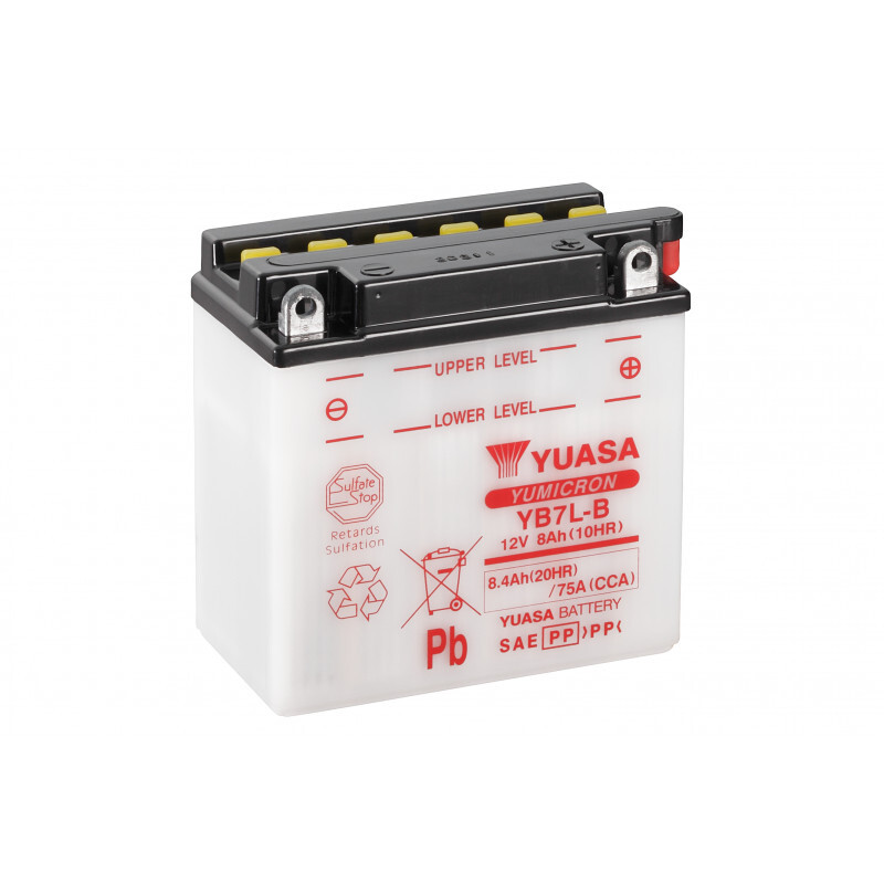 Batterie moto YUASA YB7L-B 12V résout les problèmes de démarrage à froid