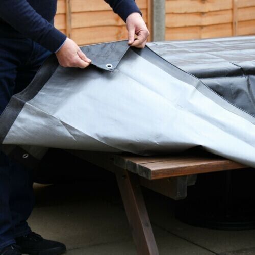 Tarpaulin Waterproof Heavy Duty -Premium Quality-Black Tarp Sheet 250gsm - Picture 9 of 30